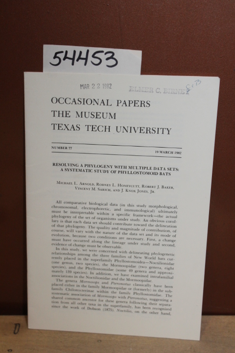 Arnold, Michael L., Honeycutt, Rodne...: Resolving a Phylogeny with Multiple ...