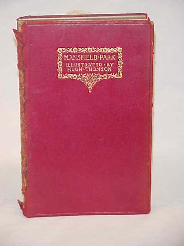 Austen, Jane HUGH THOMSON: Mansfield Park 1902 faded red leather