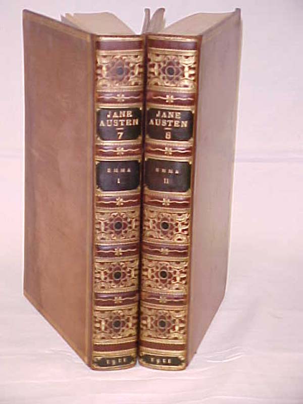 Austen, Jane: Emma   TWO Vols.  1911 leather