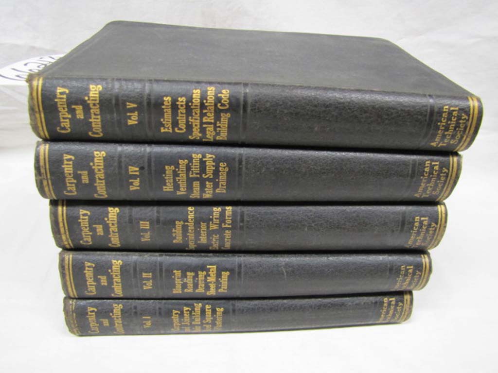 AMERICAN TECHNICAL SOCIETY: Carpentry and Contracting 5 Volume set