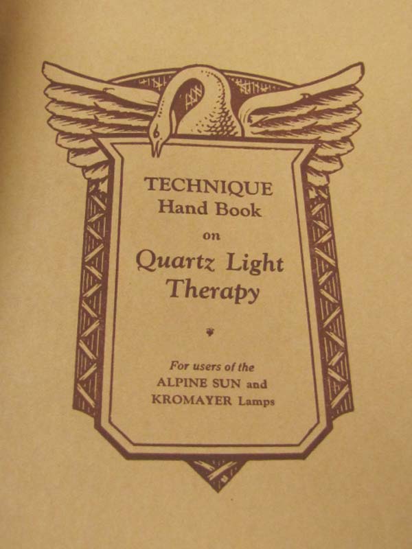 Alpine Press Inc: Ultra Violet Therapy Technique Handbook on Quartz Light The...