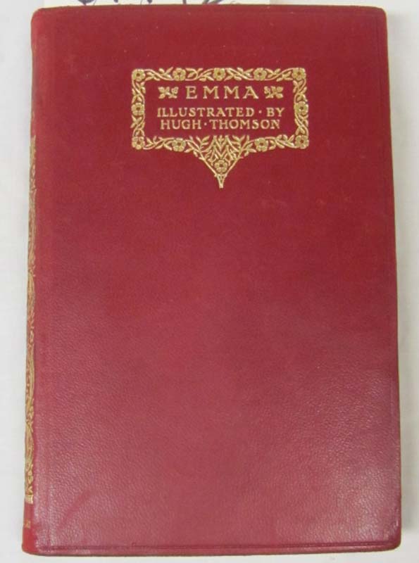 Austen, Jane: Emma 1927, Gift Quality, Gilt Spine & Cover, Red leather