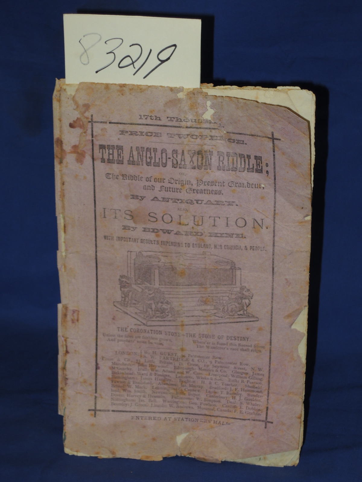 Antiquary & Hine, Edward: The Anglo-Saxon Riddle; The Riddle of our Origin, P...