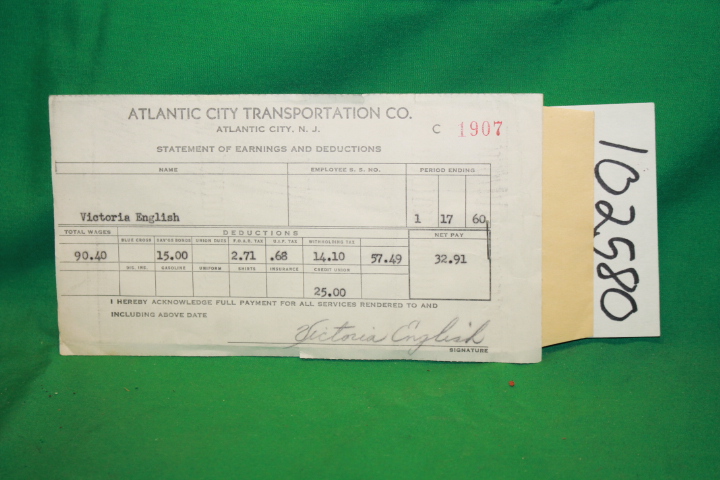 Atlantuic City Transportation Co.: Statement of Earnings from Atlantic City T...