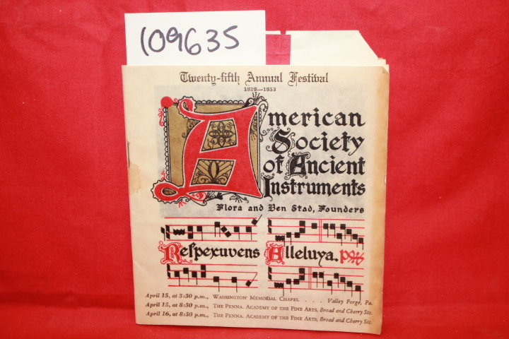 AMERICAN SOCIETY OF ANCIENT INTRUMENTS: PROGRAMS FROM AMERICAN SOCIETY OF ANC...