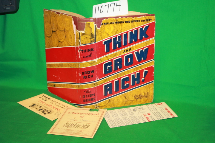 Hill, Napoleon (Signed Hill Bookplate): Think and Grow Rich 1937 w Ads