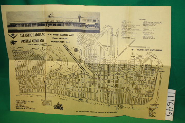 Atlantic Cadillac Pontiac Company: Map of Atlantic City Pointing Out Where At...